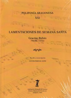 lamentaciones de semana santa. gracian baban (1620-1675)-nieves pascual leon-9788499116631