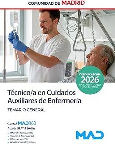 tecnico / a en cuidados auxiliares de enfermeria de la comunidad autonoma de madrid. temario general-9791370286231