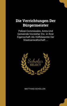 die verrichtungen der brgermeister-9780274348541