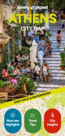 lonely planet athens city map-9781787015241