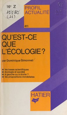 qu'est-ce que l'ecologie ? (ebook)-dominique simonnet-9782706272141