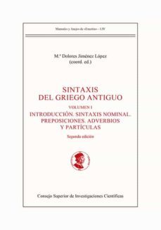 sintaxis del griego antiguo (2ª ed.) (2 vols.) (ebook)-maria dolores jimenez lopez-9788400110741
