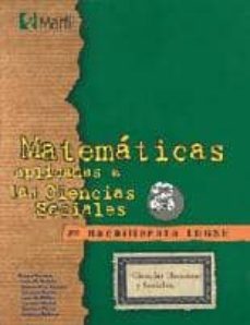 matematicas aplicadas a las ciencias sociales, 2 bachillerato-9788426810441