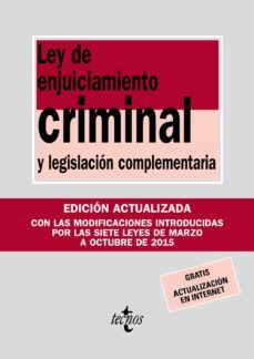 ley de enjuiciamiento criminal y legislacion complementaria (16ª ed.)-9788430966141