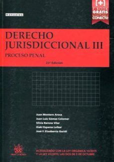derecho jurisdiccional iii proceso penal 23ª edicion 2015-9788491192541