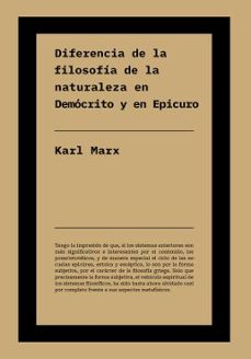 diferencia entre la filosofia de la naturaleza en democrito y en epicuro-karl marx-9791388115141