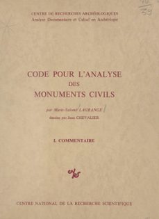 code pour l'analyse des monuments civils-marie salome lagrange-9782271114051
