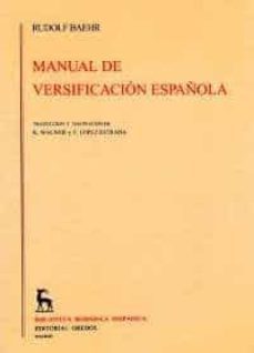 manual de versificacion española-rudolf baehr-9788424911751