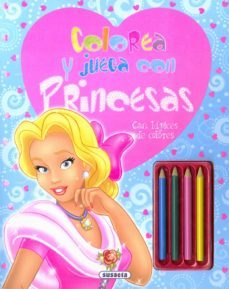 colorea y juega con princesas: con lapices de colores-9788467751451