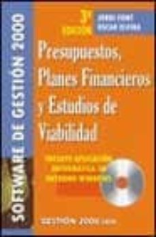 presupuestos, planes financieros y estudios de viabilidad (incluy e cd)-jordi font-oscar elvira-9788480888851