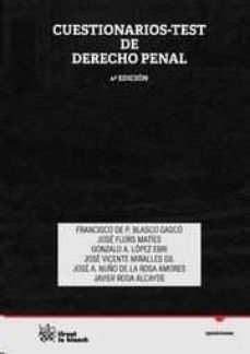 cuestionarios test de derecho penal-9788490537251