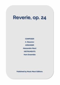 reverie, op. 24 by a. glazunov (ebook)-9791220876551
