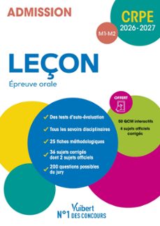 crpe 2026-2027 - leçon - epreuve orale (m1 et m2) (ebook)-9782311223361