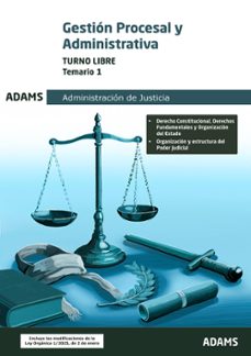 gestion procesal y administrativa. turno libre. temario 1-9788410775961