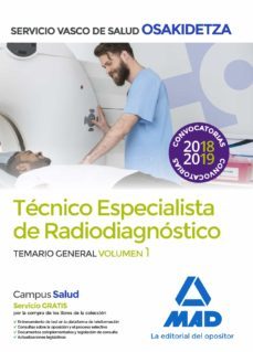 tecnicos especialistas de radiodiagnostico del servicio vasco de salud-osakidetz: temario general (vol. 1)-9788414215661