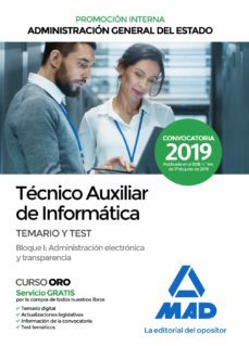 técnico auxiliar de informática de la administración general del estado-9788414229361