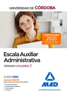 escala auxiliar administrativa de la universidad de cordoba. temario (vol. 2)-9788414239261