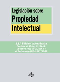 legislacion sobre propiedad intelectual (12ª ed.)-9788430972661