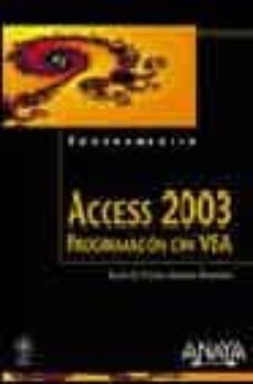 access 2003. programacion con vba (anaya multimedia)-9788441516861