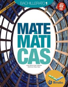matematicas 1º bachillerato nueva etapa bruño edicion actualizada-9788469634561