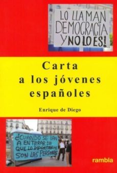 carta a los jovenes españoles-enrique de diego-9788493703561