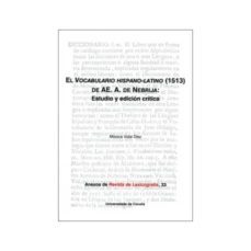 el vocabulario hispano-latino (1513) de ae. a. de nebrija-monica vidal diez-9788497496261