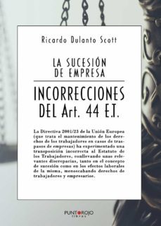 la sucesion de empresas / incorrecciones del articulo 44 et (ebook)-9788417590871