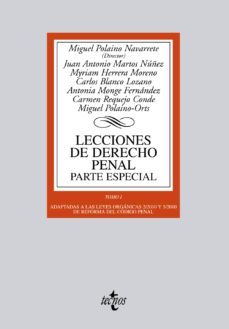 lecciones de derecho penal. parte especial: tomo i. adaptadas a l as leyes organicas 2/2010 y 5/2010 de reforma del codigo penal-9788430951871