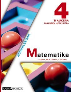 matematika 4 b aukera.  educacion secundaria obligatoria - segundo ciclo - 4º-9788467826371