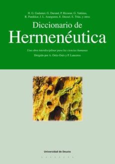 diccionario de hermeneutica-hans georg gadamer-9788474859171