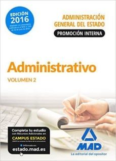administrativo de la administracion general del estado (promocion interna). temario volumen 2-9788490939871