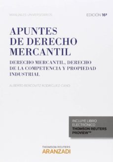 apuntes de derecho mercantil (16ª ed.)-alberto bercovitz rodriguez cano-9788490983171