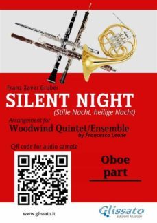 oboe part of "silent night" for woodwind quintet/ensemble (ebook)-9791221398571