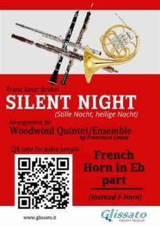 french horn in eb part of "silent night" for woodwind quintet/ensemble (ebook)-9791221399271