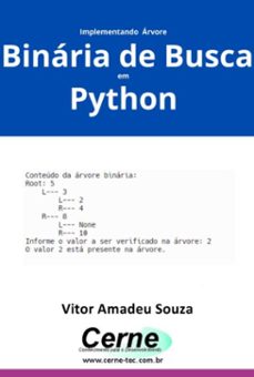 implementando arvore binaria de busca em python (ebook)-vitor amadeu souza-3410007031681