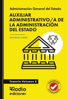 auxiliar administrativo/a de la administracion del estado. temario. volumen 3. acceso libre (ebook)-9781524396381