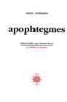 apophtegmes (edition bilingue)-9782714307781