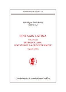 sintaxis latina (2 vols.) (ebook)-jose miguel baños baños-9788400108281
