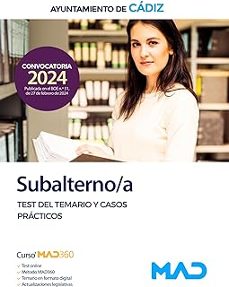 subalterno del ayuntamiento de cádiz. test y casos prácticos-9788414280881