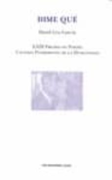 dime que (xxiii premio de poesia caceres patrimonio de la humanid ad)-david leo garcia-9788492975181