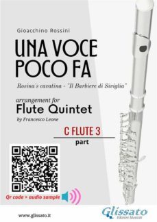 c flute 3 part of "una voce poco fa" for flute quintet (ebook)-9791221379181