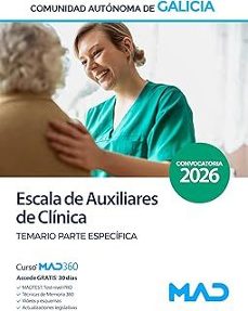 escala de auxiliares de clinica de la comunidad autonoma de galic ia. temario parte especifica-9791370282981