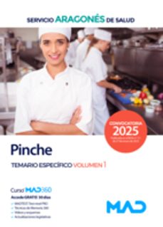 pinche del servicio aragones de salud (salud). temario materia especifica volumen 1-9788414292891