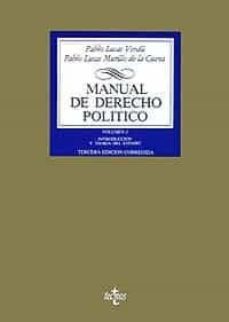 manual de derecho politico (vol. i): introduccion y teoria del es tado-9788430925391