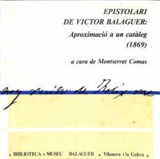 epistolari de victor balaguer  aproximacio a un cataleg (1869)-9788439313991