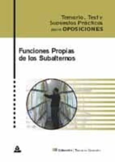 funciones propias de los subalternos: temario, test y casos pract-fernando martos navarro-9788466508391