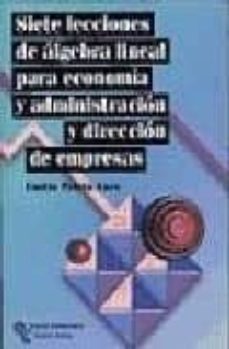 lecciones elementales de algebra lineal: para economia y empresa-9788480043991