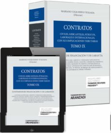 contratos, tomo ix. contratos de financiacion y de garantia-mariano yzquierdo tolsada-9788490593691
