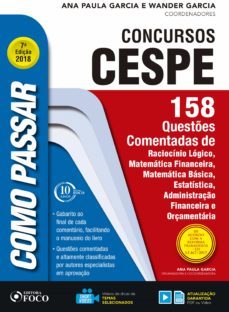 como passar em concursos cespe: 158 questes comentadas (ebook)-ana paula garcia-wander garcia-9788582422991