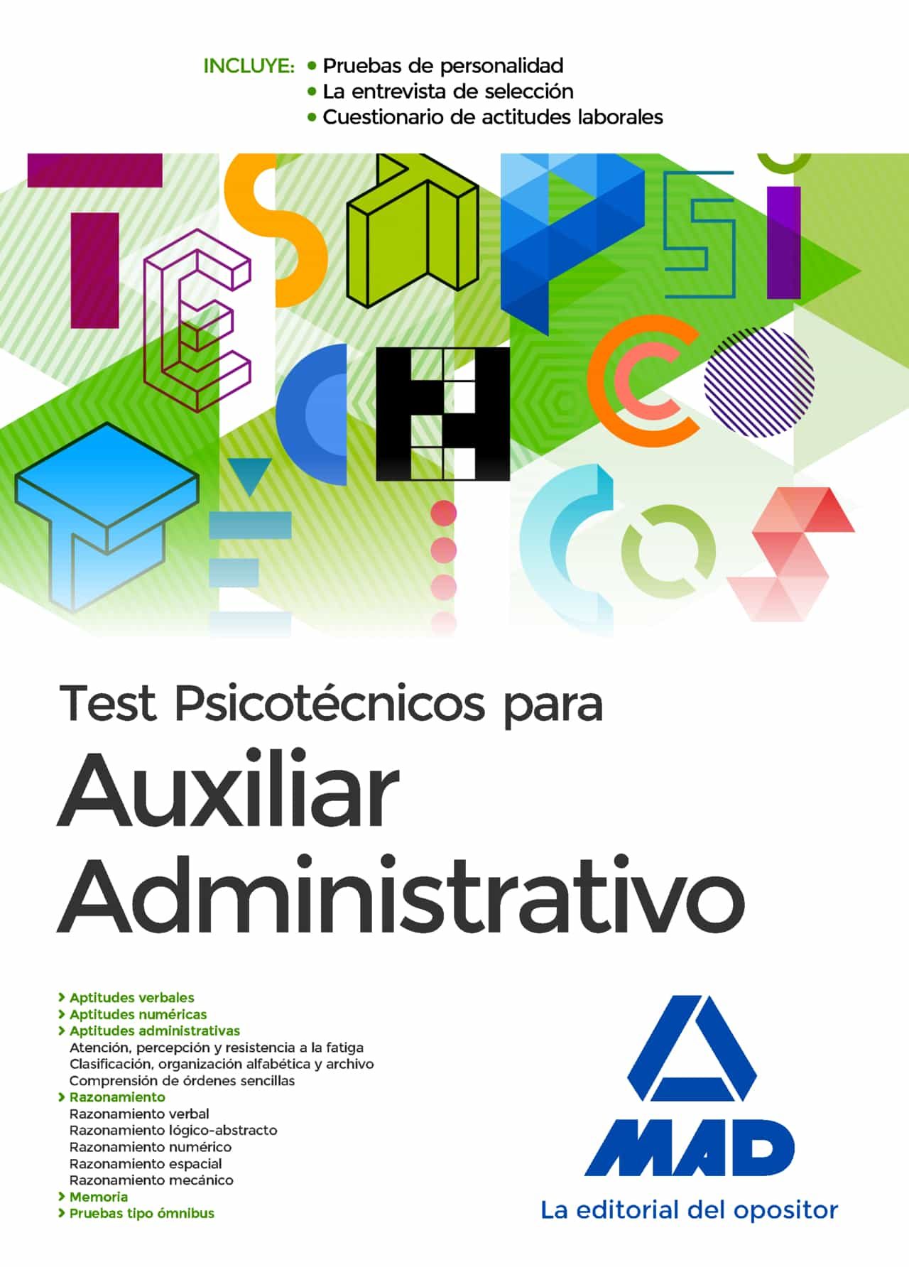 Test Psicotecnicos Para Auxiliar Administrativo por Vv.aa.